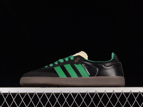 WALES BONNER SAMBA VEGAN OG SHOES CORE BLACK_GREEN_BEIGE