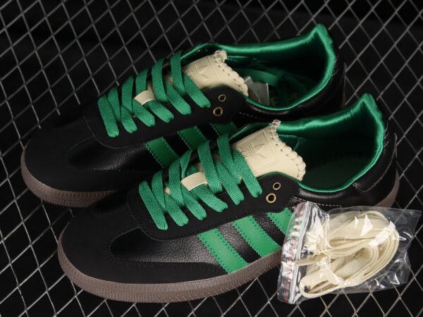 WALES BONNER SAMBA VEGAN OG SHOES CORE BLACK_GREEN_BEIGE