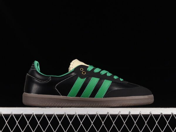 WALES BONNER SAMBA VEGAN OG SHOES CORE BLACK_GREEN_BEIGE