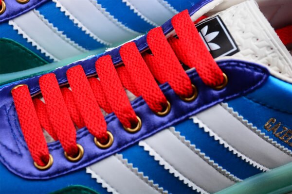 GUCCI X GAZELLE SHOES BLUE_CLOUD WHITE_GREEN_RED