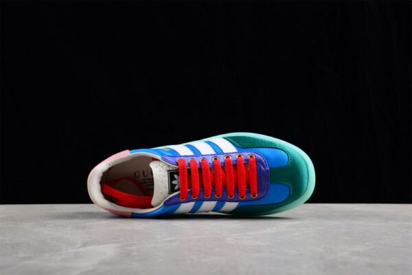 GUCCI X GAZELLE SHOES BLUE_CLOUD WHITE_GREEN_RED