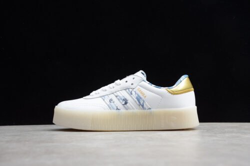 SAMBAROSE SHOES CLOUD WHITE_GOLD METALLIC_CORE BLACK