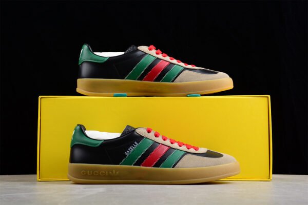 GUCCI X GAZELLE SHOES CORE BLACK_GREEN_BROWN-RED