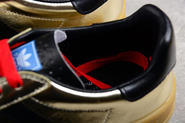 GUCCI X GAZELLE SHOES GOLD_CORE BLACK_RED