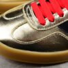 GUCCI X GAZELLE SHOES GOLD_CORE BLACK_RED