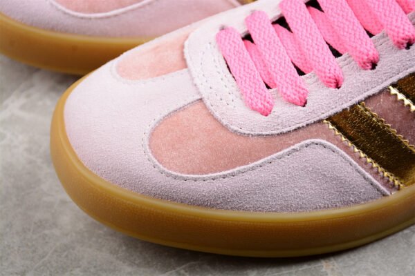 GUCCI X GAZELLE SHOES LIGHT PINK_GOLD_CORE BLACK