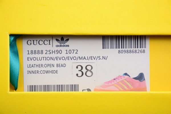 GUCCI X GAZELLE SHOES LIGHT PINK_GOLD_CORE BLACK