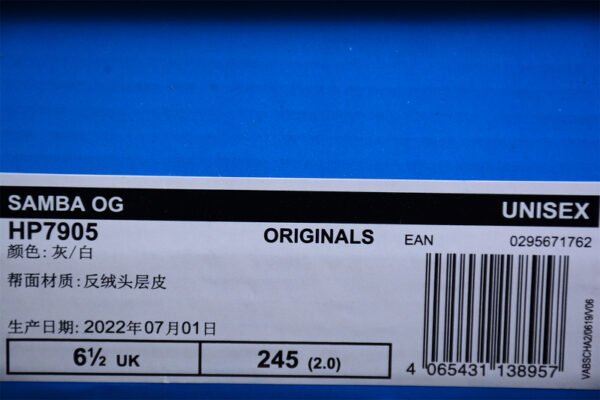 SAMBA OG SHOES GREY THREE_CORE WHITE_BLISS ORANGE
