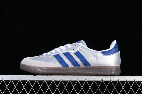 ADIDAS SAMBA VEGAN WHITE_BROWN_BLUE_SILVER