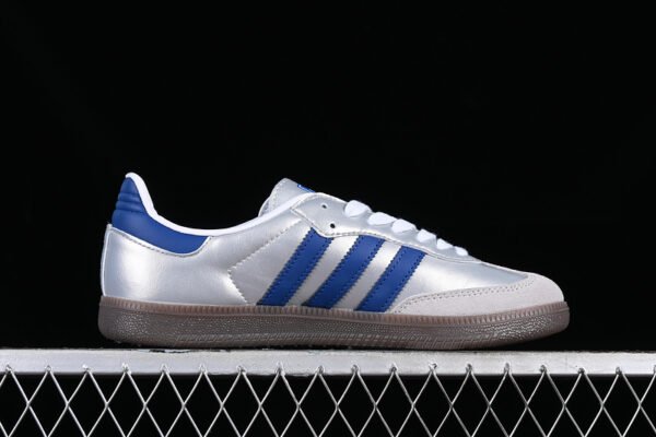 ADIDAS SAMBA VEGAN WHITE_BROWN_BLUE_SILVER
