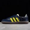 WALES BONNER SAMBA SHOES COLLEGIATE NAVY_CREAM WHITE_YELLOW