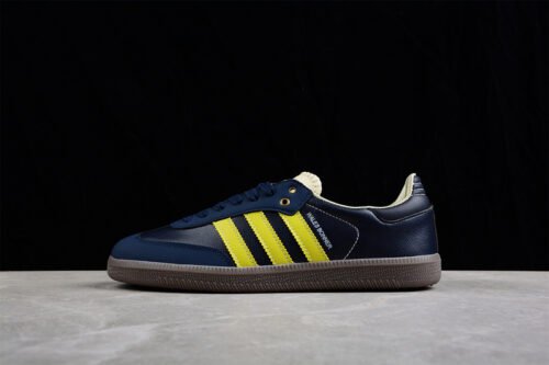 WALES BONNER SAMBA SHOES COLLEGIATE NAVY_CREAM WHITE_YELLOW