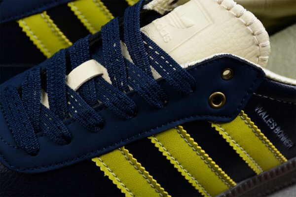 WALES BONNER SAMBA SHOES COLLEGIATE NAVY_CREAM WHITE_YELLOW