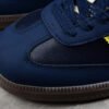 WALES BONNER SAMBA SHOES COLLEGIATE NAVY_CREAM WHITE_YELLOW