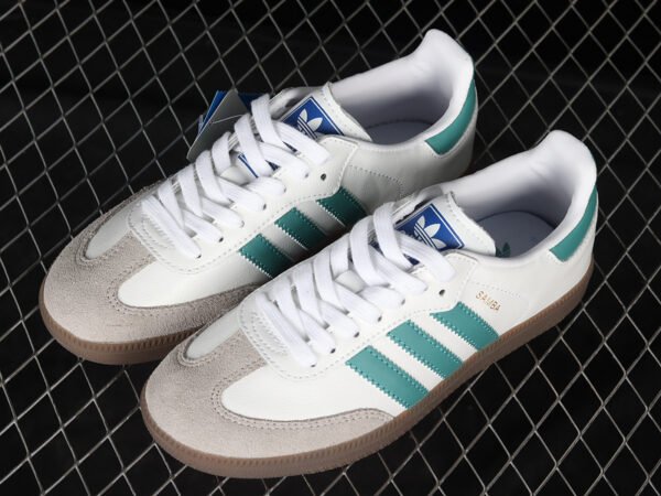 SAMBA VEGAN OG SHOES CLOUD WHITE_GREEN_GUM