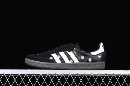 ADIDAS ATMOS X FACE X SAMBA OG EMBROIDERED DAISIES CORE BLACK_CLOUD WHITE_GOLD FOIL