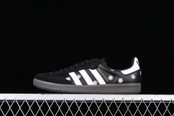 ADIDAS ATMOS X FACE X SAMBA OG EMBROIDERED DAISIES CORE BLACK_CLOUD WHITE_GOLD FOIL