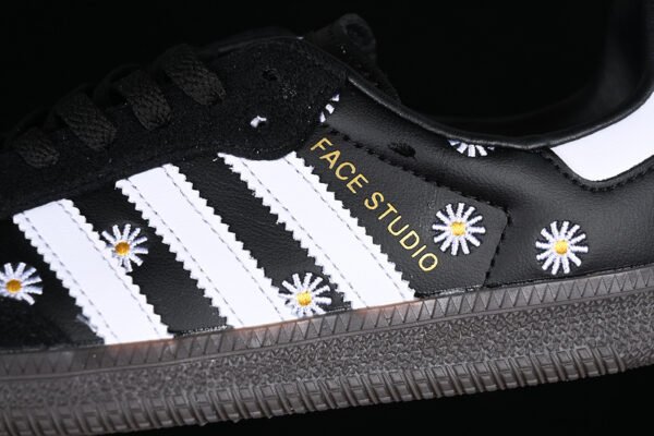 ADIDAS ATMOS X FACE X SAMBA OG EMBROIDERED DAISIES CORE BLACK_CLOUD WHITE_GOLD FOIL