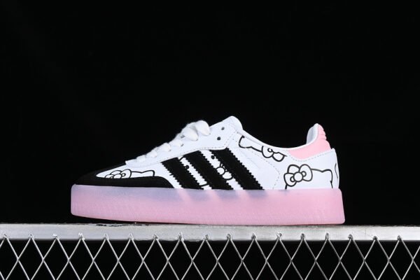KITH CLARKS ORIGINALS 8TH STREET SAMBA WHITE_BLACK_PINK