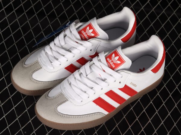 SAMBA VEGAN OG FOOTWEAR WHITE_SCARLET_GUM