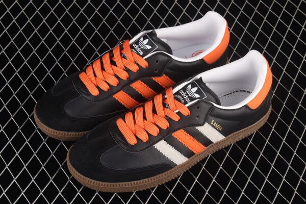 SAMBA VEGAN SHOES CORE BLACK_ORANGE_CLOUD WHITE
