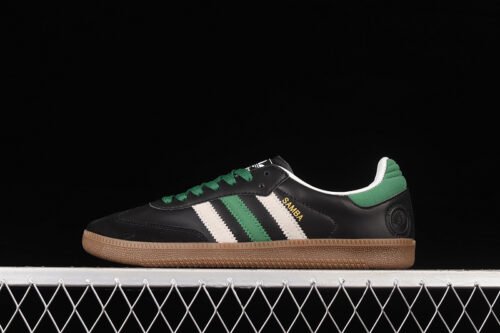 SAMBA VEGAN SHOES CORE BLACK_CLOUD WHITE_GREEN