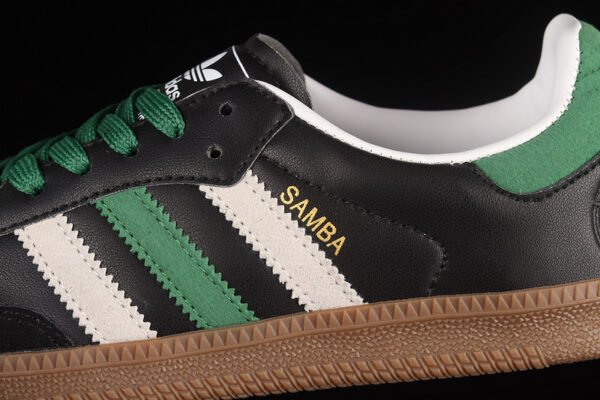 SAMBA VEGAN SHOES CORE BLACK_CLOUD WHITE_GREEN