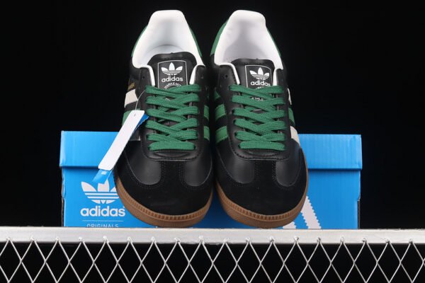 SAMBA VEGAN SHOES CORE BLACK_CLOUD WHITE_GREEN