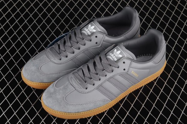 SAMBA VEGAN SHOES DARK GREY_BROWN_WHITE