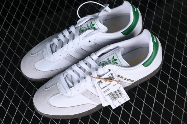 ADIDAS SAMBA KITH WHITE_GREY_GREEN_BLACK