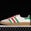 GUCCI X GAZELLE SHOES CLOUD WHITE_GREEN_RED
