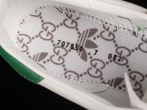 GUCCI X GAZELLE SHOES CLOUD WHITE_GREEN_RED