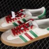 GUCCI X GAZELLE SHOES CLOUD WHITE_GREEN_RED