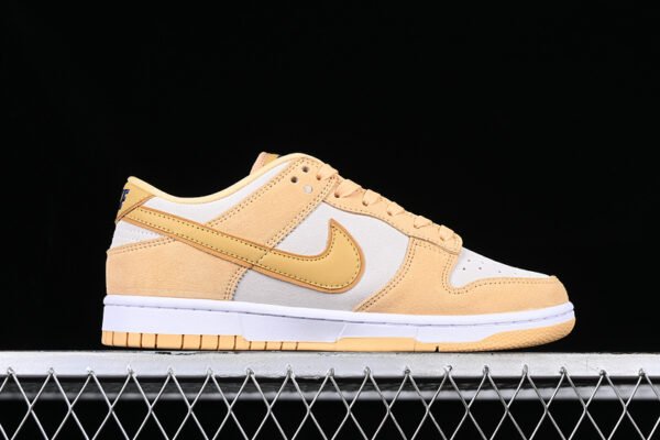DUNK LOW LX CELESTIAL GOLD_WHEAT GOLD_SAIL_GOLD SUEDE_MIDNIGHT NAVY_WHITE