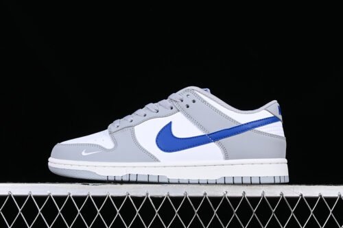 DUNK LOW GS WOLF GREY_GAME ROYAL_WHITE