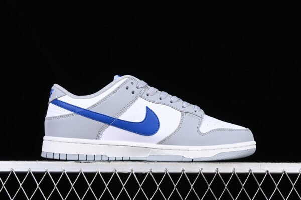 DUNK LOW GS WOLF GREY_GAME ROYAL_WHITE