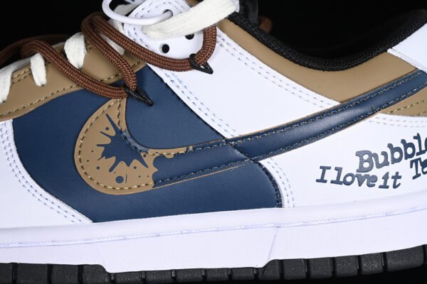 DUNK LOW SB LOW TOP CASUAL SNEAKERS WHITE_BROWN_BLUE