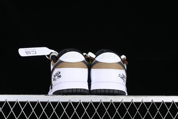 DUNK LOW SB LOW TOP CASUAL SNEAKERS WHITE_BROWN_BLUE