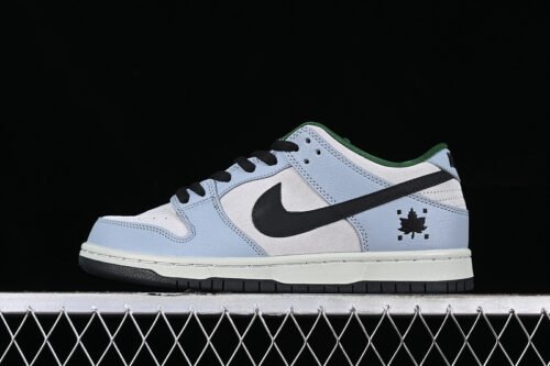 DUNK LOW PREMIUM SB MAPLE LEAF DOVE GREY_GORGE GREEN_BLACK