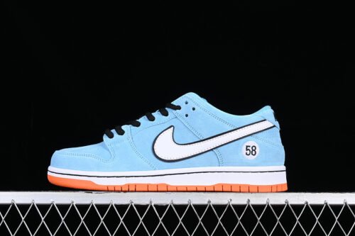 DUNK LOW PRO SB GULF BLUE CHILL_SAFETY ORANGE_BLACK_WHITE