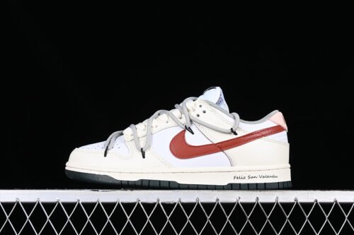 DUNK LOW RETRO WHITE_BEIGE_RED