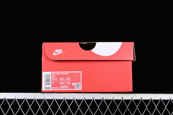 DUNK LOW RETRO WHITE_BEIGE_RED