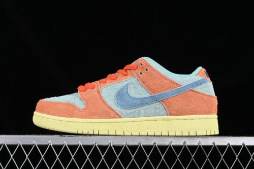 DUNK LOW SB ORANGE_NOISE AQUA_EMERALD RISE_LEMON CHIFFON