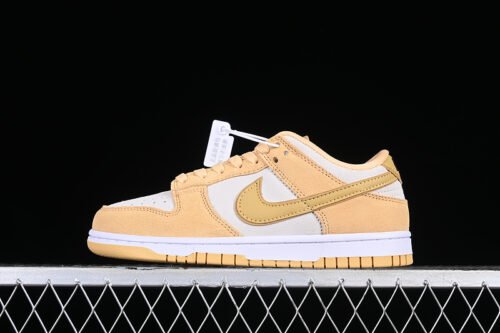 DUNK LOW LX CELESTIAL GOLD_WHEAT GOLD_SAIL_GOLD SUEDE_MIDNIGHT NAVY_WHITE