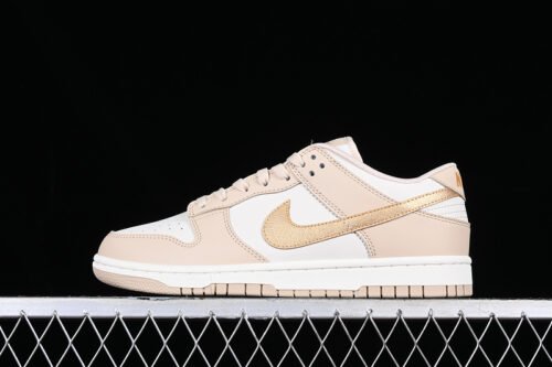 DUNK LOW GOLD SWOOSH PHANTOM_METALLIC GOLD_SANDDRIFT_SAIL