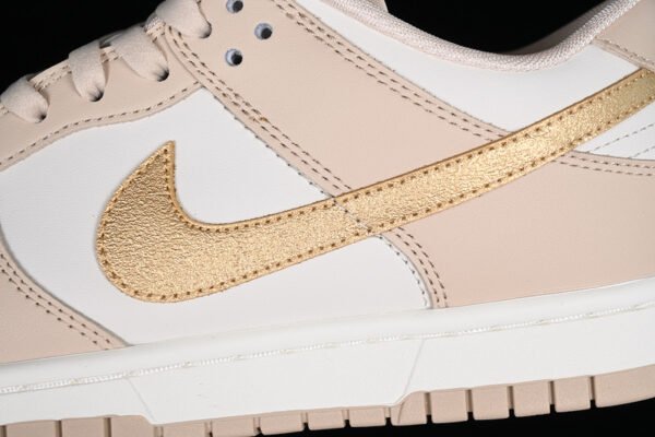 DUNK LOW GOLD SWOOSH PHANTOM_METALLIC GOLD_SANDDRIFT_SAIL