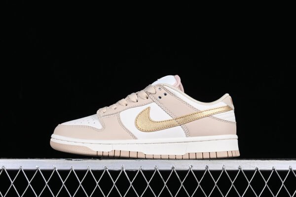 DUNK LOW GOLD SWOOSH PHANTOM_METALLIC GOLD_SANDDRIFT_SAIL