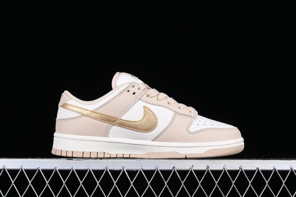 DUNK LOW GOLD SWOOSH PHANTOM_METALLIC GOLD_SANDDRIFT_SAIL