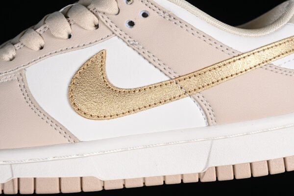 DUNK LOW GOLD SWOOSH PHANTOM_METALLIC GOLD_SANDDRIFT_SAIL