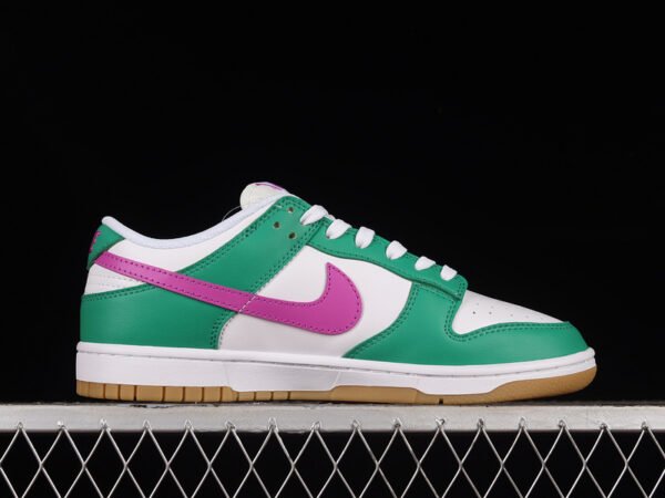 DUNK LOW JOKER WHITE_WHITE_STADIUM GREEN_FUCHSIA DREAM